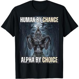 Funny Human by Chance Alpha by Choice TShirt, M