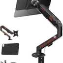 2025 Magnetic Wireless Charging Stand for iPad Pro 13" M4 (2024) Only, Aluminum Alloy Tablet iPad Arm Mount Holder for Desk, 360 Adjustable Foldable Tablet Stand with 2M USB C Cable, Black