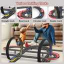 Slot Racing Car Track 32Ft Electric Powered Race Tracks Sets for Boys and Kids,Dual Racing with 4 High Speed Cars and 2 Hand Controllers, Gift Toys for Children 6,7,8 Years Old