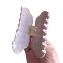 Fantasy Cancer Sign Hair Clips,Novelty Acetate Claw Clip,Zodiac Hair Clips for Women,Grey