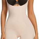 SHAPERX Shapewear for Women Tummy Control Open Bust Thigh Slimmer Body Shaper, XL