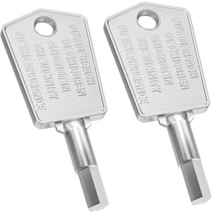 2 x WR01X28053 Freezer Door Key Replacement Haier Refrigerator Door Key Compatible GE Sears Kenmore Generic Fridge Door Freezer Key -2 Pack, silvery