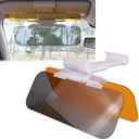 runmade 2Pcs Car Sun Visor Day and Night Shade Windshield Anti-Glare Blocker HD Driving Visor Glare Sun Shield Tinted Extension