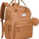 RUVALINO Diaper Bag Backpack-Multifunction Baby Travel Bag with Changing pad, Insulated Bottle Holders & Pacifier Case, Large Capacity, Waterproof, Dark Brown