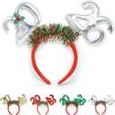 2026 Headbands for Women New Years Headband NYE Headband Happy New Year Headbands New Years Eve Party Supplies 2026 Decorations Accessorie - Silver