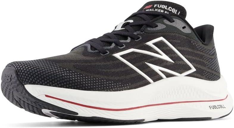 New Balance Men's FuelCell Walker Elite V1 (12 Wide, Black/Team Red/Silver)