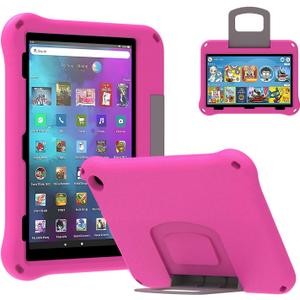 New11inch Tablet Case 2023, Ubearkk Shock-Proof Lightweight EVA Foam Protective Back Cover with Foldable Stand Holder Compatible with Latest 11 Tablet (2023 Release 13th Generation),Pink