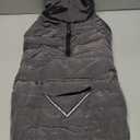 IBuddy Dog Winter Jacket for X-Large Dogs, Easy on Dog Snow Coat Velcro Waterproof Pet Puffer Coat with Harness Hole Adjustable Reflective Quilted Pet Cold Weather Vest Wind-Poof for Boy Male (Gray)