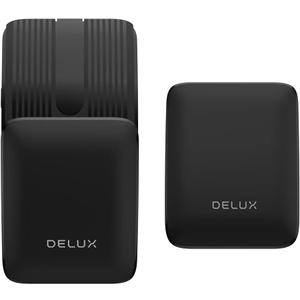 DeLUX Bluetooth Wireless Pocket Slim Mouse, 2-in-1 Sliding Touch Control Rechargeable Silent Mouse with Pointer, 1600DPI, MF10PRO (Black)