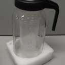 64oz Glass Pitcher with Lid, 2 Quart Mason Jar Pitchers with Lid and Spout, Wide Mouth Breast Milk Pitcher Glass Jug Sun Tea Pitchers, Cold Brew Coffee pitcher, Fridge Container for Water, Juice, Tea