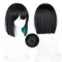 Short Black Green Costume Wig Adult Men Synthetic Hair for Halloween Party