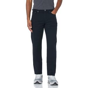 Amazon Essentials Men's Straight Fit 5-Pocket Stretch Twill Pants (38W x 28L, Black)