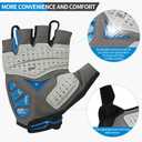 Souke Sports Mens Cycling Gloves with Gel Pads Half Finger Bike Gloves Lightweight Anti-Slip Shock-Absorbing for MTB Road Biking, Small
