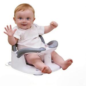 Baby Bath Seat for Babies 6 Months & Up Sitting Up,Infant Bath Seat with Temperature Alert+Open Backrest+on/Off Armrest,Toddler Bath seat Baby Bath Chair for Bathtub,Tub,Sink Grey