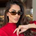 MEETSUN Retro Rectangular Sunglasses for Women Trendy Vintage 90s Small Square Sun Glasses UV Protection
