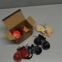 8 Pcs Spanish Castanets Musical Instrument Flamenco Castanets with String Traditional Wood Hand Percussion for Adults Beginners Spain Souvenir Gift, 4 Colors