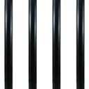 QLLY 24 inch Adjustable Tall Metal Desk Legs, Office Table Furniture Leg Set, Set of 4 (Black)