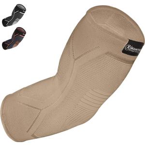 Kunto Fitness Elbow Brace Compression Support Sleeve (Shipped From USA) for Tendonitis, Tennis Elbow, Golf Elbow Treatment - Reduce Joint Pain During Any Activity! (Large, Y-Beige/Nude)