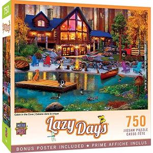 Masterpieces 750 Piece Jigsaw Puzzle for Adults, Family, Or Kids - Cabin in The Cove - 18"x24"