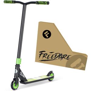 FREEDARE Pro Scooter Stunt Scooter Complete Trick Scooter for Kids 8 Years and Up, Teens, Adults, Boys and Girls Freestyle Street Scooter for Intermediate and Beginner Skate Park (Green-JB1-N)