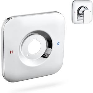 Replacement Shower Escutcheon Plate for Moen T2471BL Gibson Posi-Temp Trim Kit, Durable Metal Cover Plate, Valve & Handle Not Included(Chrome)