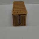 Handmade Cable Management Box Brown, Imitation Rattan Cord Organizer Cord Hider Box, Cable Organizer Box for Desk, Cord Management Box to Hide Cords and Power Strip L12.5'' W5'' H5.2''