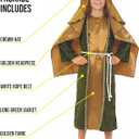 fun shack Kids Wise Men Costume, Three Kings Outfit, Wiseman Attire for Halloween, Christmas, Dress Up Events (X-Large, Gold)