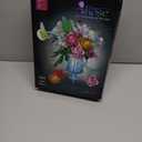 Roses Flowers Bouquet Building Set, Artificial Flore with Vase Compatible with Lego Botanical Collection for Women Adults Girls Home Office Decor (Blue)