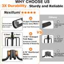 6 Pack String Light Poles for Outside, Upgraded Heavy-Duty Metal Poles for Outdoor String Lights with Fork, Adjustable Lighting Hanging Accessories for Patio Decor Pergola Backyard Garden Decorations