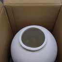 Large White Ceramic Vase - 9.8 Inch Rustic Farmhouse Flower Vase for Home Decor, Minimalist Tall Vases for Living Room, Table, Bathroom, Holiday & Weddings (Sandstone White)