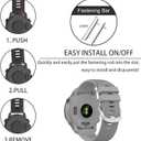 6 x Compatible with Garmin Forerunner 265 / Forerunner 255 / Venu 2 / Vivoactive 4 Watch Bands 22mm Silicone Replacement Strap Wrist Band for Men Women (Grey)