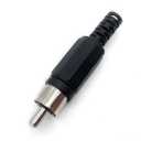 2 x 10PCS Solder RCA Plug Male Audio Video Adapter Connector Professional Red Black Plastic Handle RCA Female Socket Audio Video Soldering Type (5Red 5Black Male)