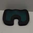 Amazon Basics Comfortable Seat Cushion for Office Chairs, Gel Enhanced Memory Foam, Non-Slip, Cooling Support for Long Sitting, Black