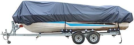 LABLT 14-16FT Heavy Duty Cover Gray Replacement for V-Hull Tri-Hull Runabout Ski Pro-Style Bass
