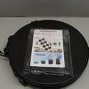 Retractable Portable Camping Toilet, Height Adjustable Travel Toilet, Portable Toilet Foldable Stool for Adults and Children (38*50cm, Black)