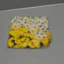 165Pcs 2.95 Inch Artificial Sunflower Heads Tiny Bees Craft Decoration Fake Faux Silk Sunflower Decoration Fabric 1.57 in Daisy Flower Head for Christmas Tree Craft Home Party Wedding DIY Decor (White)