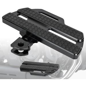 Motorcycle Front Rider Floorboards Pedal Set Fits for Kawasaki Vulcan S EN650 2015-2025, Wide Foot Rest Pegs Motorbike Pedal Black