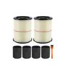 2 Pack 38754 Replacement Filters
Fit for Craftsman CMXZVBE38754 fit 5-20 Gallon shop vacuum with 4 Pack Foam Sleeves and 1 Pack Brush