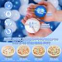 GOGOSO Ball Pit Balls for Toddler, Baby Plastic Playballs Kids Soft Pastel Pelotas Non-Toxic BPA-Free Pearl Blue+Light Blue+White 200 Balls