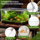 7 Gallon Plastic Fish Tank Large Bowl Shatterproof with Crystal Clear Clarity for Terrarium, Flower Vase Centerpiece Gift for Fish Lovers (Square)