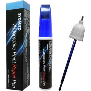 SYOAUTO Blue Touch Up Paint for Tesla Model Y 3 X S Car Touch Up Paint Pen 0.4 oz Automotive Scratch Repair Pen Brush and Tip 2 in 1 Pen (Deep Blue Metallic PPSB)
