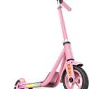 Gobazaar Electric Scooter for Kids Ages 6-12, 150W Hub Motor, 10 mph, 60 mins Ride Time, Colorful Lights, LED Display, Dual Brake System, 4 Height Adjustable Kids Electric Scooter, Best Gifts for Kids