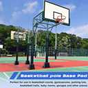 Square Basketball Pole Pads for 5"x5" Base 2" Thick Pole Padding Wrap Heavy Duty Outdoor Waterproof UV-Resistant Basement Basketball Square Base Pads for Player Protection