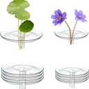 SnowTing 10 PCS Mini Floating Aquarium Plant Holder, Clear Plastic Round Simple Style Fish Tank Fixing Ring for Small & Single Flower Water Plants (OD 2.76'' and 2'')