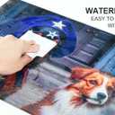 Glass Mouse Pad Micro Etched Surface and Whole Silicone Base,Improved Precision and Speed,Durable, Easy to Clean, Suitable for Gaming and Office Use (Keep Watch-16 * 12'')
