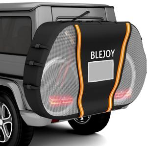 600D Bike Cover for Transport on Rack - Waterproof Outdoor Bicycle Cover Heavy Duty for 1 or 2 Bikes, with Three Straps and Reflective Strips for Car, SUV, RV Travel