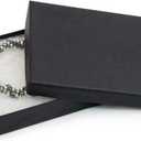 RJ Displays 6 Pack Cotton Filled Matte Black Color Paper Cardboard Jewelry Necklace Bracelets Watch Gift and Retail Boxes Size 7 1/8" x 5 1/8" x 1 1/8" Inch (Matte Black)