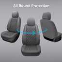 Premium Leather Car Seat Covers Front Pair,Universal Fit for Cars,Trucks&SUVs,Waterproof Car Seat Cushion,Full Coverage Car Seat Protector with 2 Seats,Grey