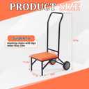 DaisyInner Heavy Duty Stacking and Banquet Chair Dolly Hand Truck with Oversized Rubber Wheels and Orange Cushion for 8-10 Chairs Coated Iron Transport Cart for Events Party Hotels Church