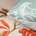 ONWAY Fall Throw Pillow Covers 12x20 Set of 2 Farmhouse Hello Fall Pumpkin Maple Leaves Decorations Outdoor Patio Autumn Seasonal Cushion Cover for Sofa Couch Home Bed Blue